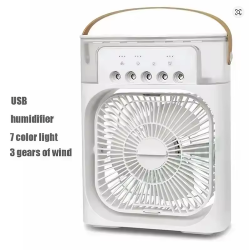 BreezeBloom Mini Air Cooler Fan — 3-in-1 Spray Mist Desktop Cooler