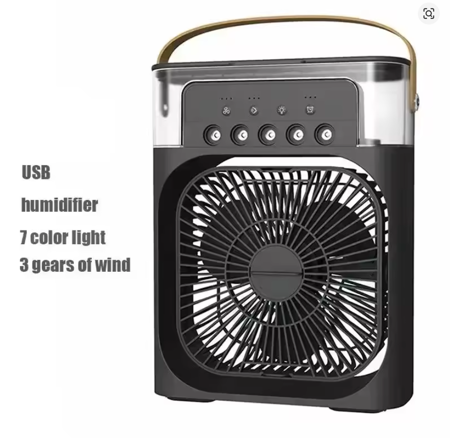 BreezeBloom Mini Air Cooler Fan — 3-in-1 Spray Mist Desktop Cooler